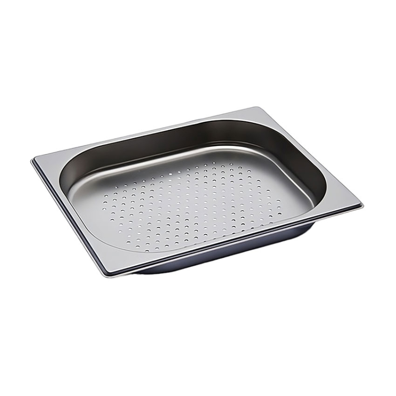 GN1/2 - 40mm r&eacute;cipient inox - perfor&eacute; - V-Line - Linum - CGF-1204-000