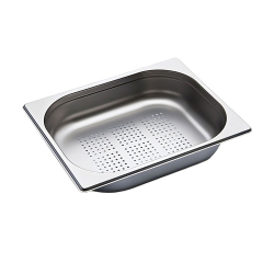 GN1/2 - 65mm r&eacute;cipient inox - perfor&eacute; - V-Line - Linum - CGF-1206-000