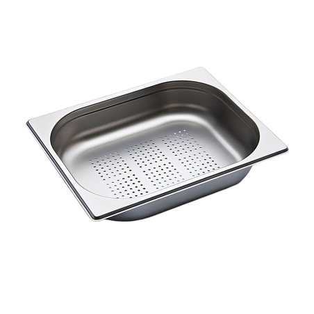 GN1/2 - 65mm r&eacute;cipient inox - perfor&eacute; - V-Line - Linum - CGF-1206-000