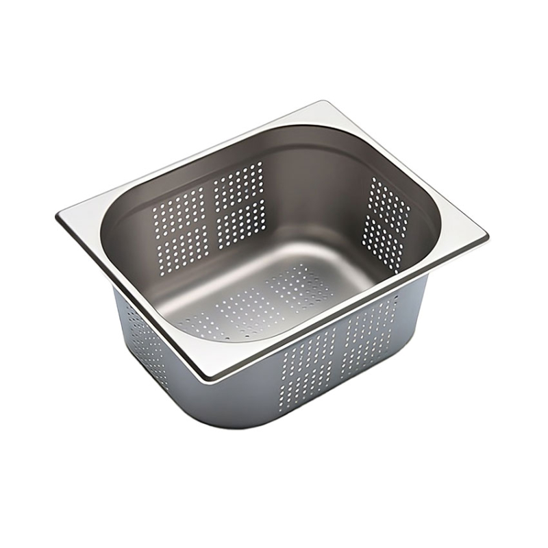 GN1/2 - 150mm r&eacute;cipient inox - perfor&eacute; - V-Line - Linum - CGF-1215-000