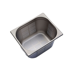 GN1/2 - 200mm r&eacute;cipient inox - perfor&eacute; - V-Line - Linum - CGF-1220-000