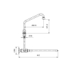 Barre PVC pour commande au genou - l - 400 mm - Linum - LKF-8001-000