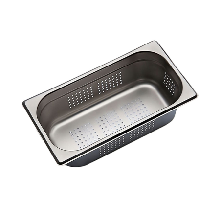 GN1/3 - 100mm r&eacute;cipient inox - perfor&eacute; - V-Line - Linum - CGF-1310-000