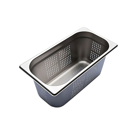 GN1/3 - 150mm r&eacute;cipient inox - perfor&eacute; - V-Line - Linum - CGF-1315-000