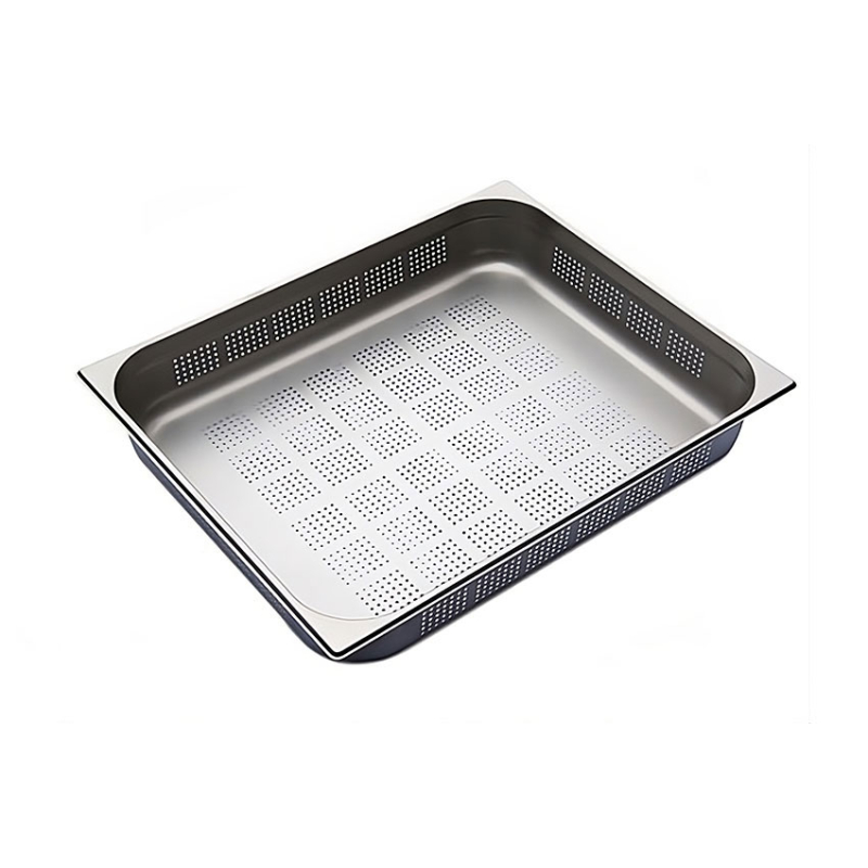 GN2/1 - 100mm r&eacute;cipient inox - perfor&eacute; - V-Line - Linum - CGF-2110-000