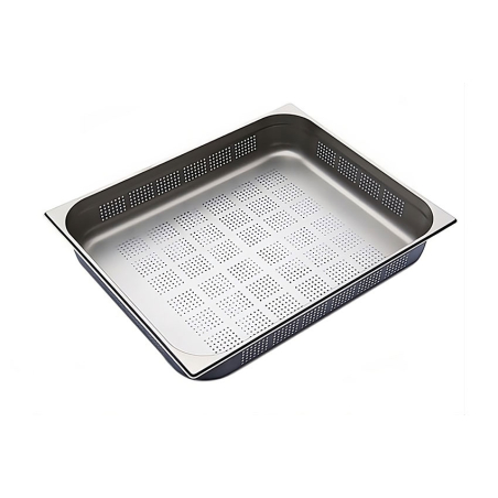 GN2/1 - 100mm r&eacute;cipient inox - perfor&eacute; - V-Line - Linum - CGF-2110-000