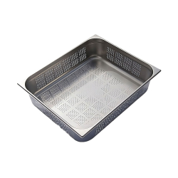 GN2/1 - 150mm r&eacute;cipient inox - perfor&eacute; - V-Line - Linum - CGF-2115-000