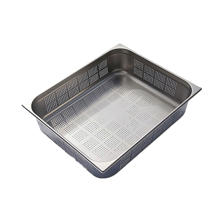 GN2/1 - 150mm r&eacute;cipient inox - perfor&eacute; - V-Line - Linum - CGF-2115-000