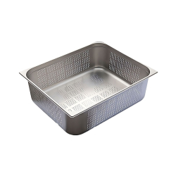 GN2/1 - 200mm r&eacute;cipient inox - perfor&eacute; - V-Line - Linum - CGF-2120-000