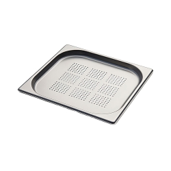 GN2/3 - 20mm r&eacute;cipient inox - perfor&eacute; - V-Line - Linum - CGF-2302-000