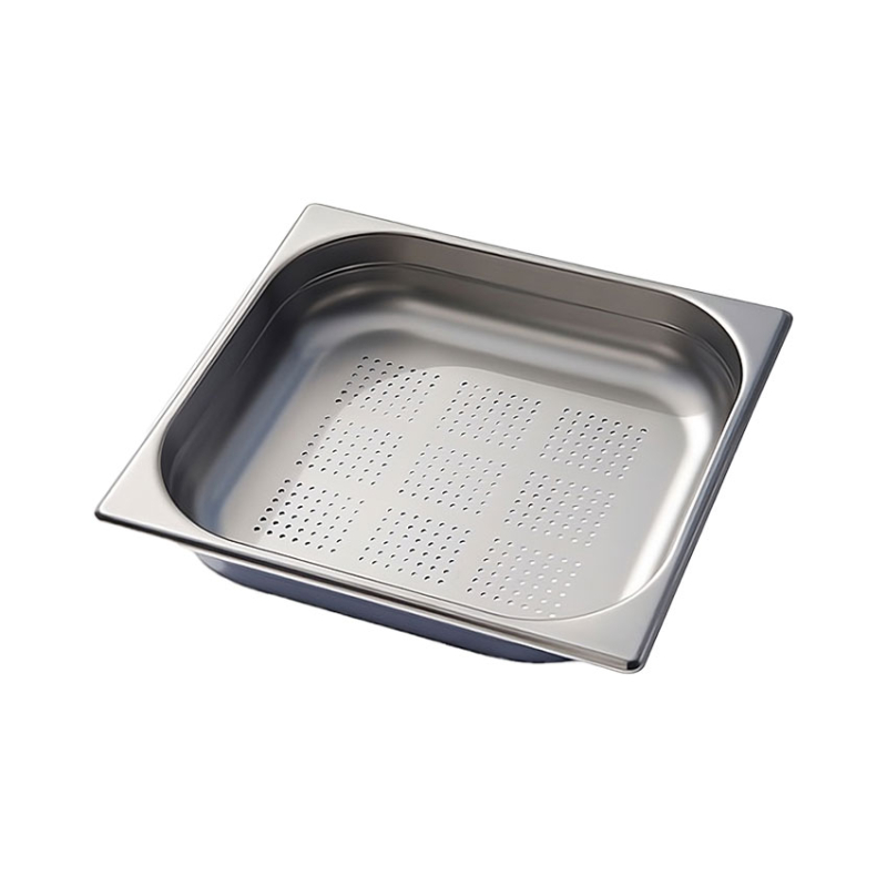 GN2/3 - 65mm r&eacute;cipient inox - perfor&eacute; - V-Line - Linum - CGF-2306-000