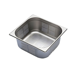 GN2/3 - 150mm r&eacute;cipient inox - perfor&eacute; - V-Line - Linum - CGF-2315-000