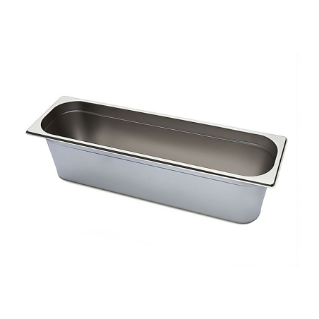 GN2/4 - 100mm r&eacute;cipient inox - plein - V-Line - Linum - CGS-2410-000