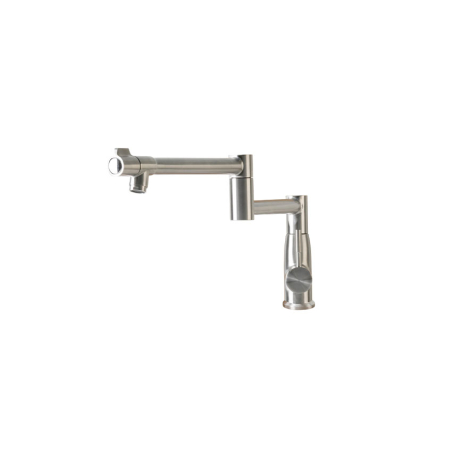 Inoxo CG m&eacute;langeur monocommande en inox jusqu'&agrave; 550 mm avec bec pivotant - levier frontal - Linum - LKS-5519-000
