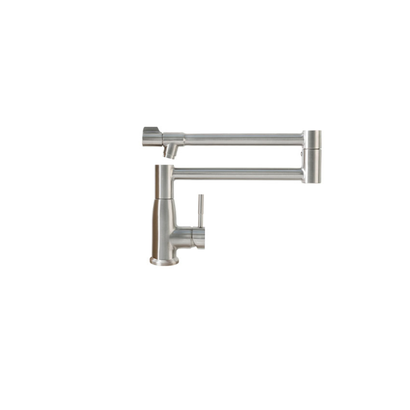 Inoxo CG m&eacute;langeur monocommande en inox jusqu'&agrave; 550 mm avec bec pivotant - levier frontal - Linum - LKS-5519-000