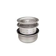Crepine acier inox en 3 pi&egrave;ces - Linum - LKE-9691-000