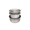 Crepine acier inox en 3 pi&egrave;ces - Linum - LKE-9691-000