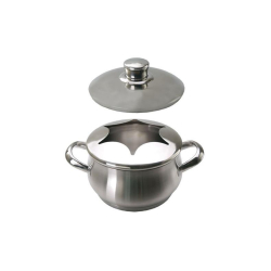 Caquelon inox pour fondue bourguignonne - + couvercle - Linum - KSG-1103-000