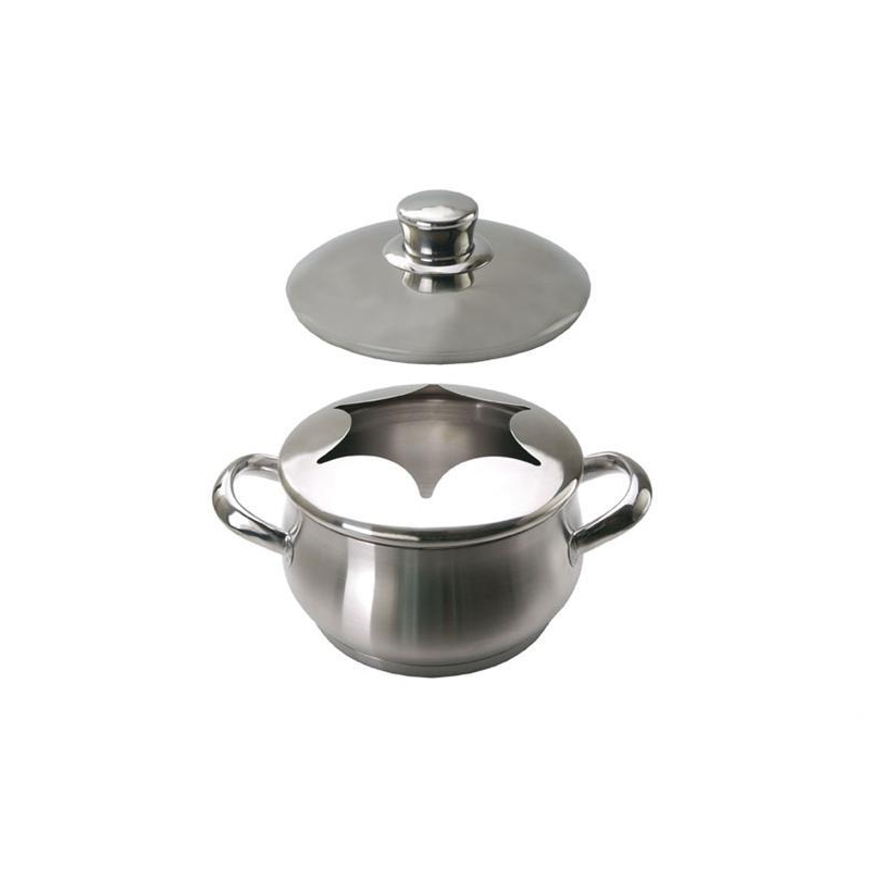Caquelon inox pour fondue bourguignonne - + couvercle - Linum - KSG-1103-000