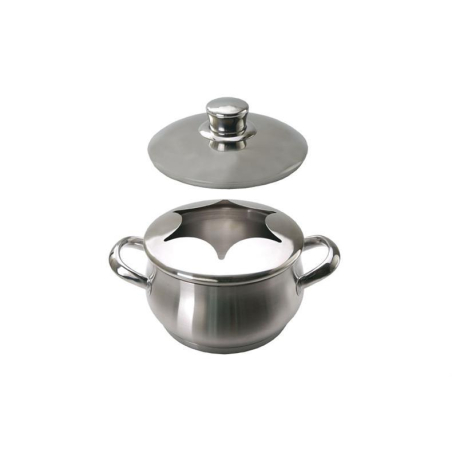 Caquelon inox pour fondue bourguignonne - + couvercle - Linum - KSG-1103-000