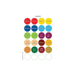 Feuille avec 24 etiquettes colorees - Linum - FFO-4300-000