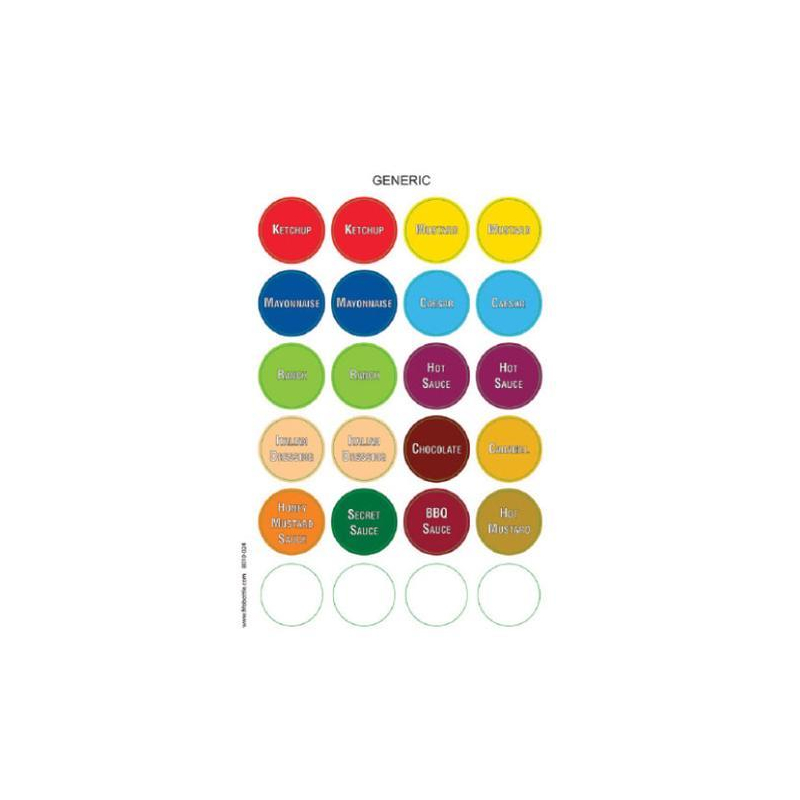 Feuille avec 24 etiquettes colorees - Linum - FFO-4300-000