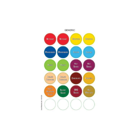 Feuille avec 24 etiquettes colorees - Linum - FFO-4300-000