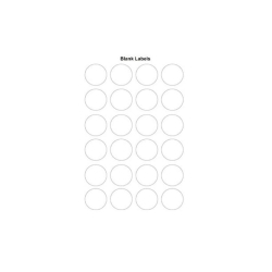 Feuille avec 24 etiquettes blanches - Linum - FFO-4301-000