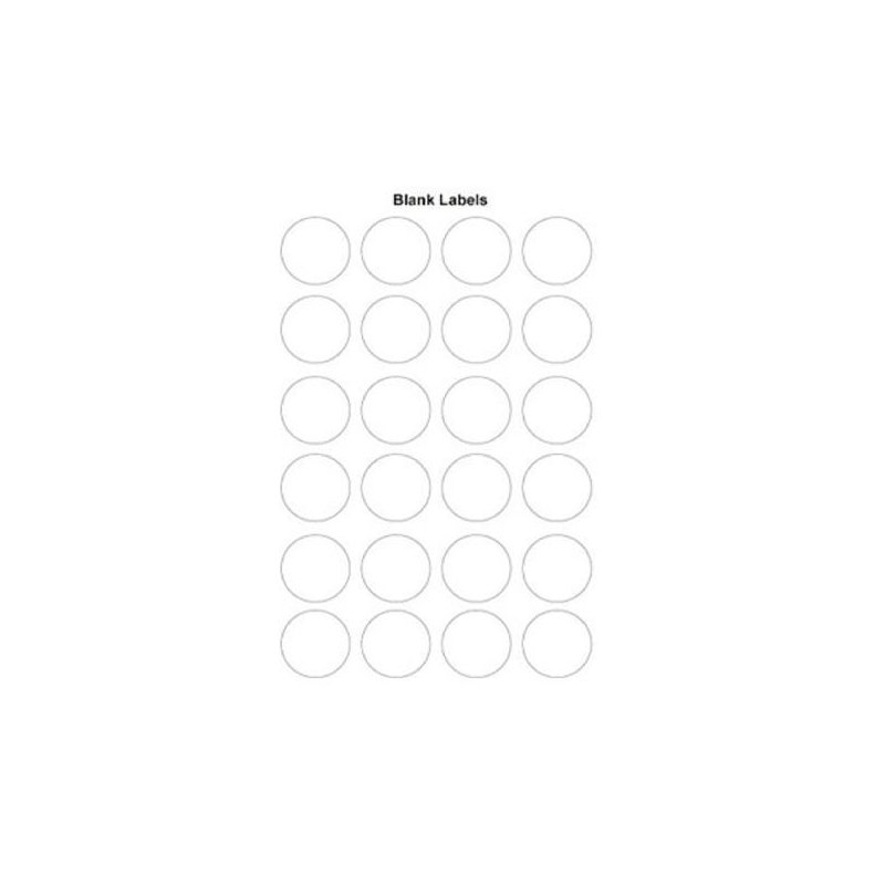 Feuille avec 24 etiquettes blanches - Linum - FFO-4301-000