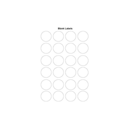 Feuille avec 24 etiquettes blanches - Linum - FFO-4301-000