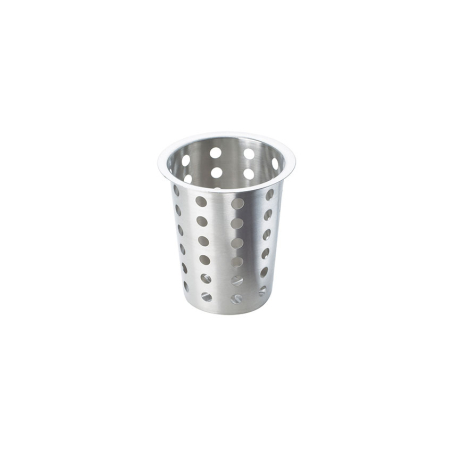 Cylindre inox pour couverts/accessoires - &oslash;114 - h &plusmn;135mm - perfore - AISI304 - Linum - CCD-9000-840
