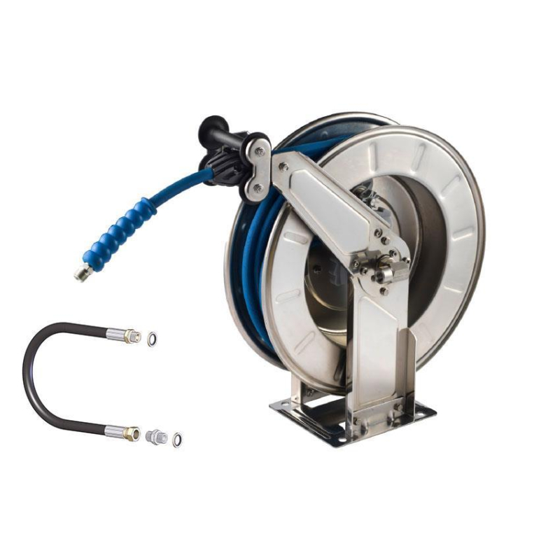 Enrouleur ouvert 10m sans pistolet - avec tuyau d'alimentation - Linum - LHS-3110-000