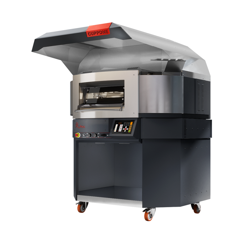 Elektrische oven met draaiende ovenbodem Cuppone Alpha 110, steen voor hoge temperaturen &ndash; AO110/1TSN