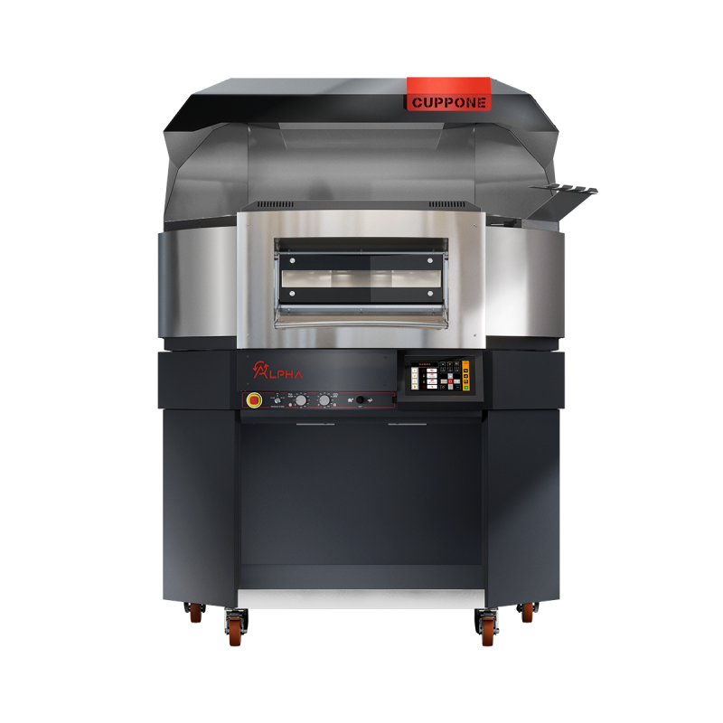 Elektrische oven met draaiende ovenbodem Cuppone Alpha 110, steen voor hoge temperaturen &ndash; AO110/1TSN