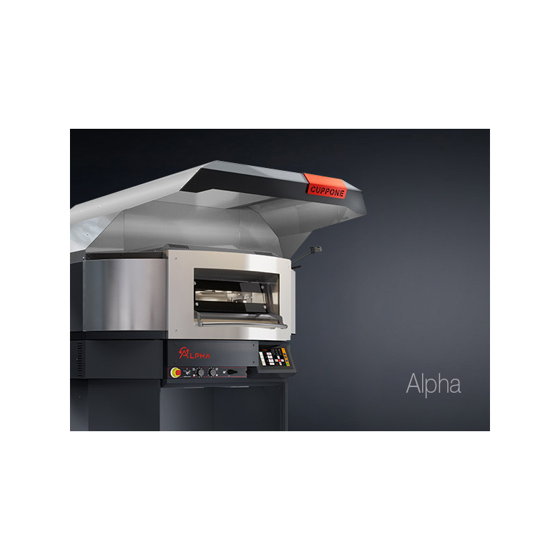 Elektrische oven met draaiende ovenbodem Cuppone Alpha 110, gezandstraald cordieriet &ndash; AO110/1TSS