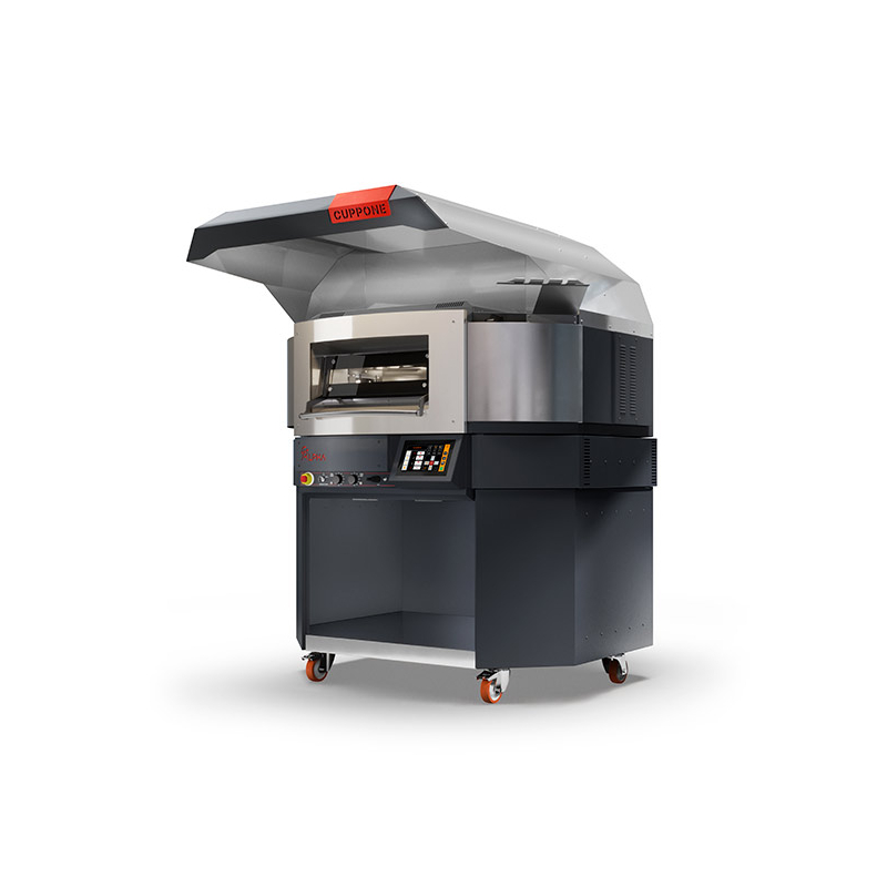 Elektrische oven met draaiende ovenbodem Cuppone Alpha 140, steen voor hoge temperaturen &ndash; AO140/1TSN