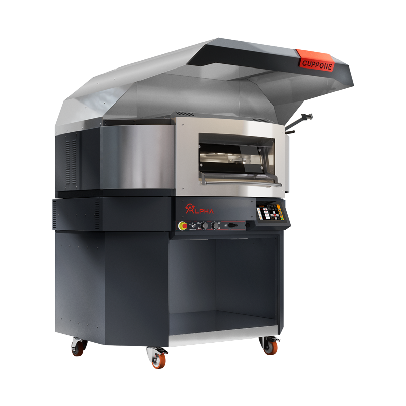 Elektrische oven met draaiende ovenbodem Cuppone Alpha 140, gezandstraald cordieriet &ndash; AO140/1TSS