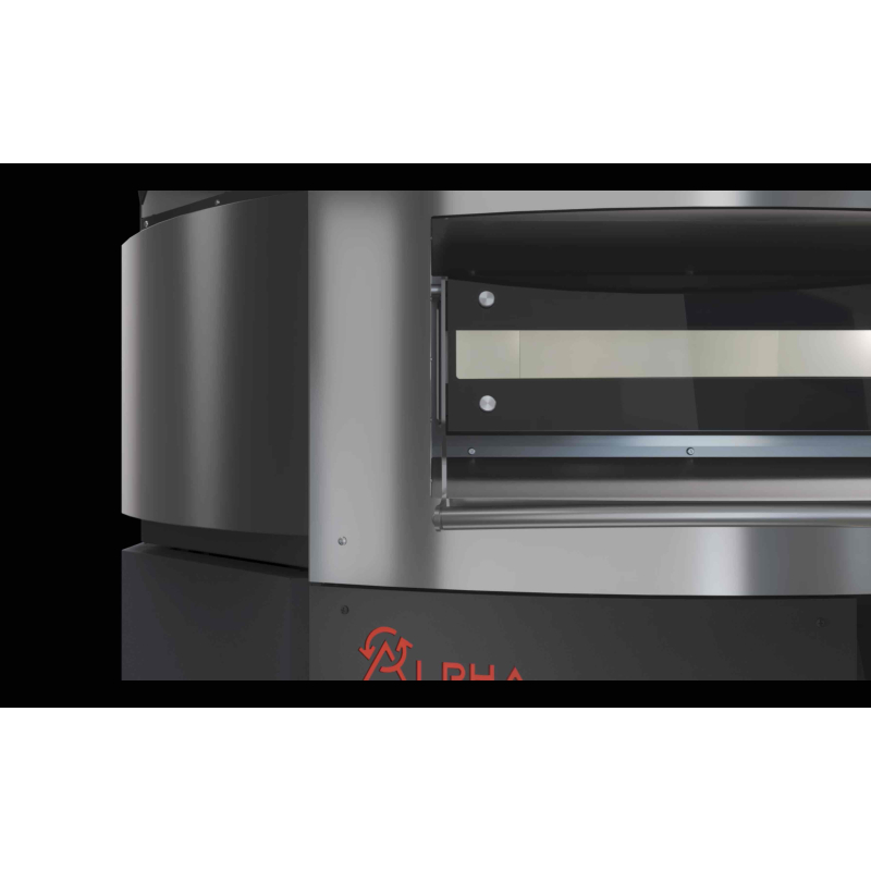 Elektrische oven met draaiende ovenbodem Cuppone Alpha 140, gezandstraald cordieriet &ndash; AO140/1TSS