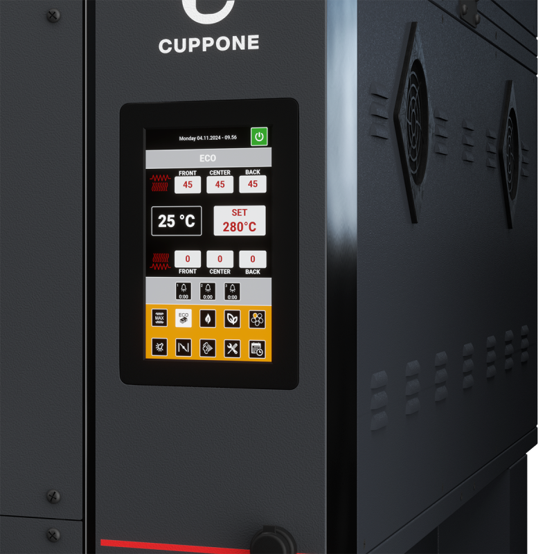 Elektrische stapelbare oven Cuppone Delta 1T, ovenruimte H230 mm, gezandstraald cordieriet &ndash; DO1TH/1TSS