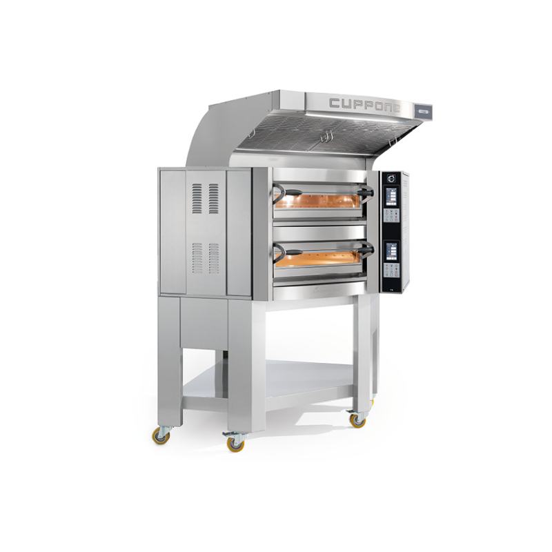 Statische elektrische hoekpizzaoven Cuppone Caravaggio CR535/2TS &ndash; 2 ovenruimtes, touchscreenbediening