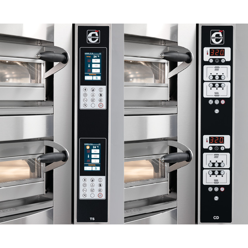 Statische elektrische hoekpizzaoven Cuppone Caravaggio CR535/2TS &ndash; 2 ovenruimtes, touchscreenbediening