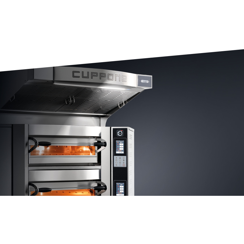 Elektrische statische hoekpizzaoven Cuppone Caravaggio CR835/2TS &ndash; 2 kamers, touchscreenbediening