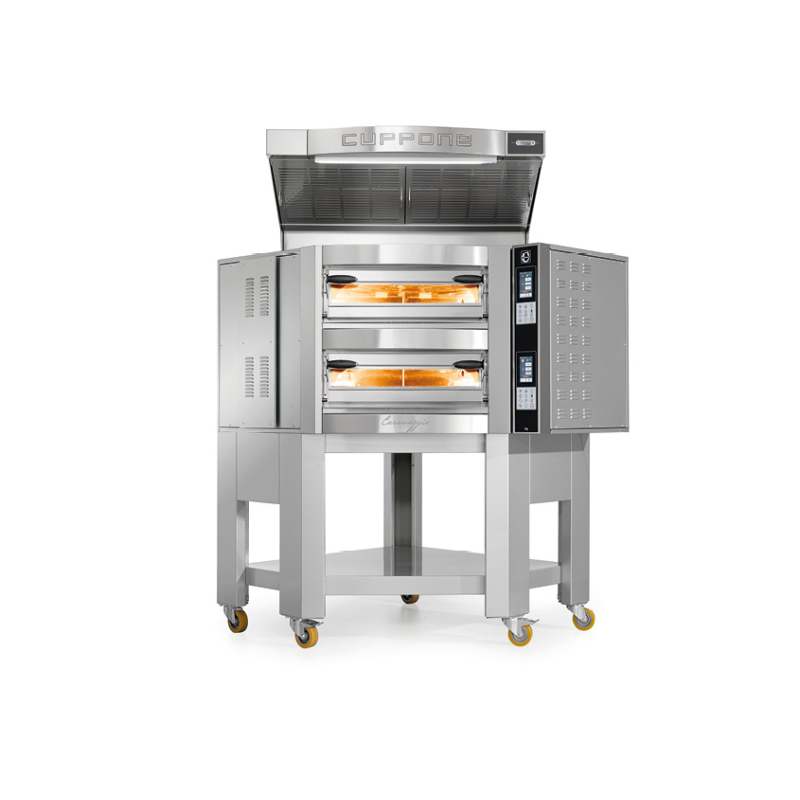 Elektrische statische hoekpizzaoven Cuppone Caravaggio CR835/2TS &ndash; 2 kamers, touchscreenbediening