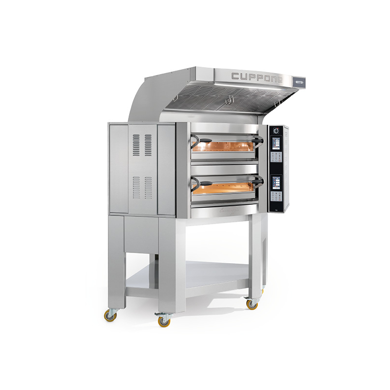 Elektrische statische hoekpizzaoven Cuppone Caravaggio CR835/2TS &ndash; 2 kamers, touchscreenbediening