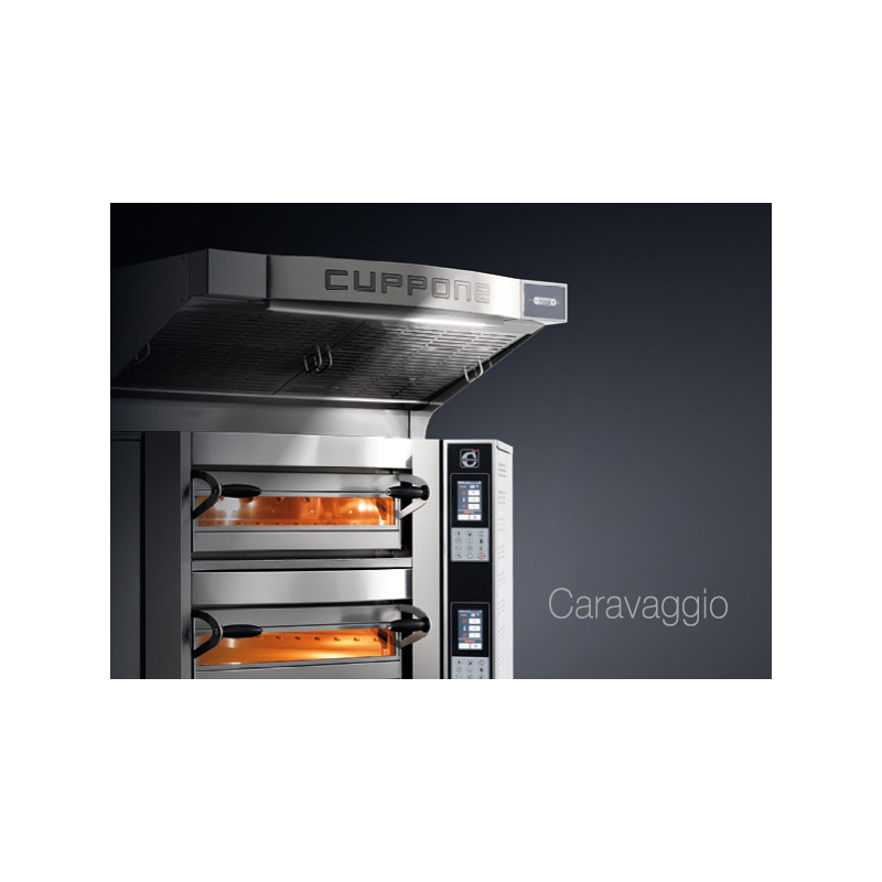 Elektrische statische hoekpizzaoven Cuppone Caravaggio CR835/2TS &ndash; 2 kamers, touchscreenbediening
