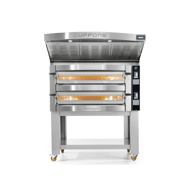 Elektrische statische pizzaoven Cuppone Michelangelo ML435/2TS &ndash; 2 kamers, touchscreenbediening