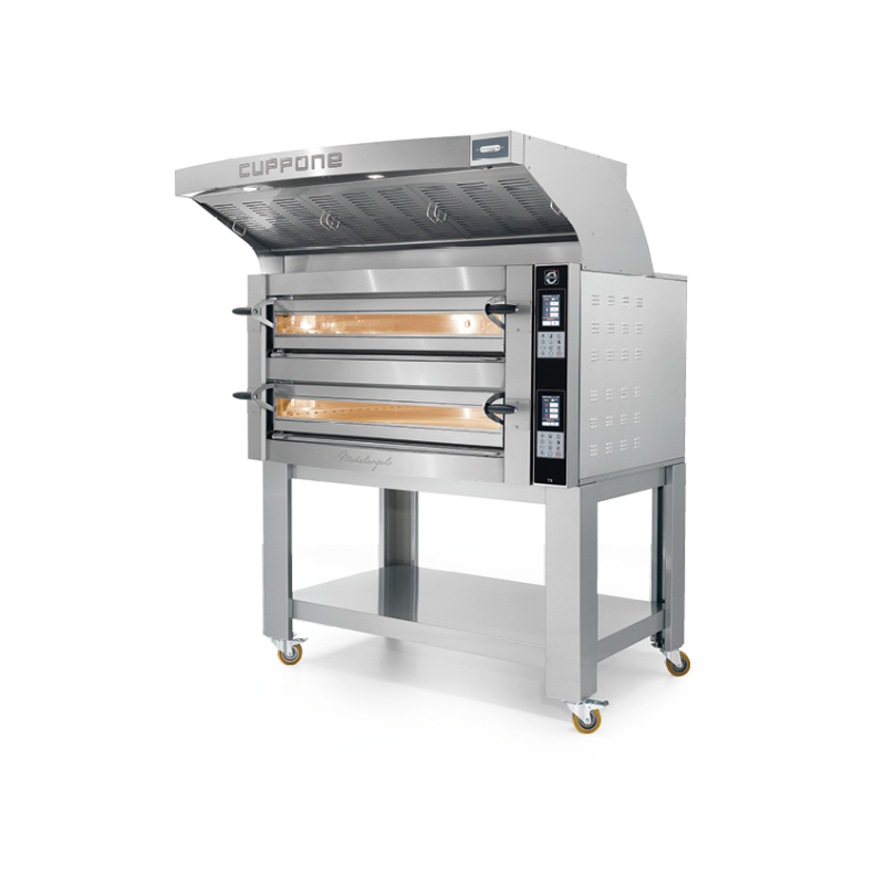 Elektrische statische pizzaoven Cuppone Michelangelo ML435/2TS &ndash; 2 kamers, touchscreenbediening
