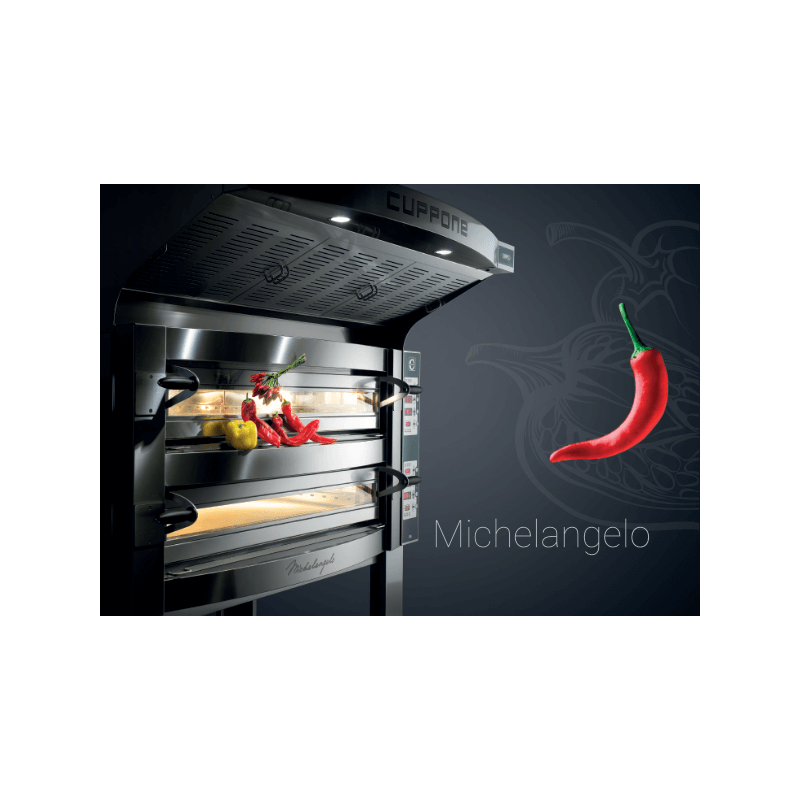 Elektrische statische pizzaoven Cuppone Michelangelo ML635L/2CD &ndash; 2 kamers, elektromechanische bediening