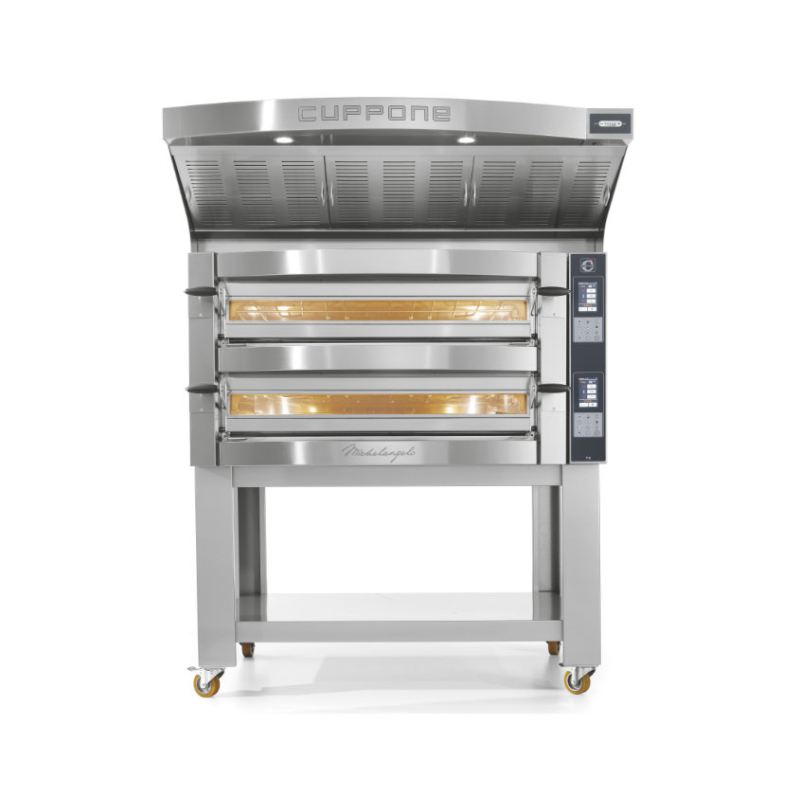 Elektrische statische pizzaoven Cuppone Michelangelo ML635L/2TS &ndash; 2 kamers, touchscreenbediening
