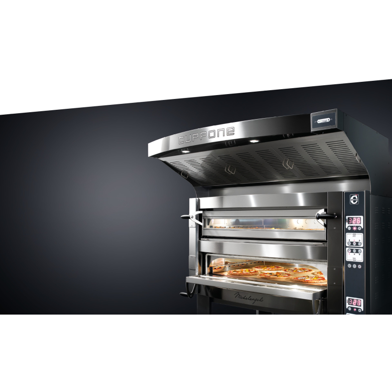 Elektrische statische pizzaoven Cuppone Michelangelo ML935/2CD &ndash; 2 kamers, elektromechanische bediening